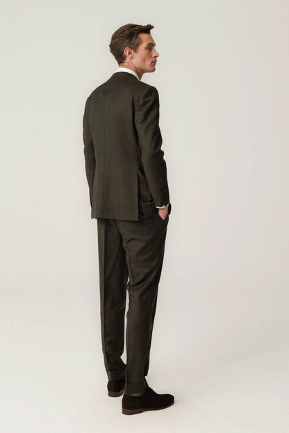 Pantalon en flanelle verte
