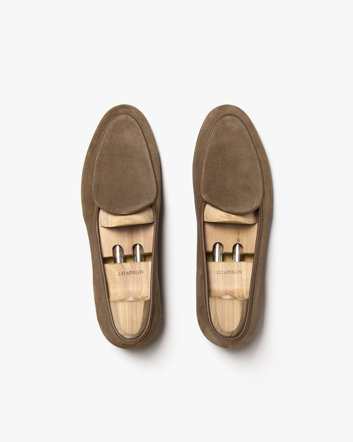 Myrqvist beige suede Belgian loafers