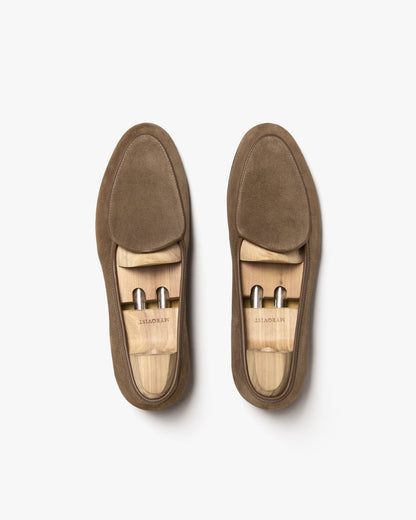 Myrqvist beige suede Belgian loafers