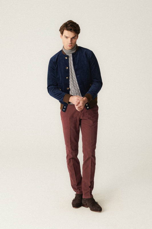 Blouson aviateur en velours côtelé