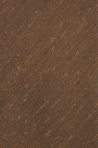 Brown cotton-silk shantung tie