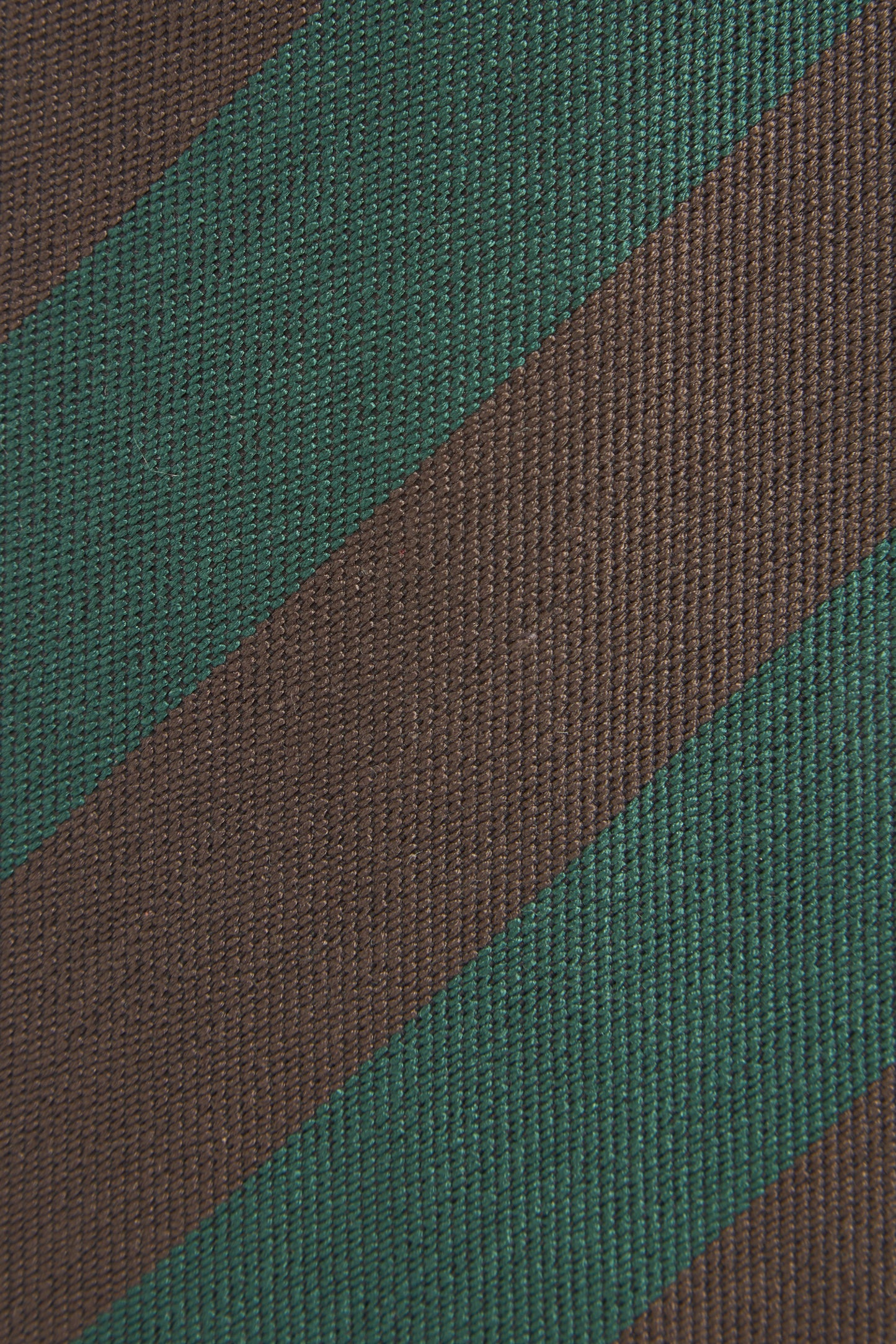 Brown and green silk regimental tie