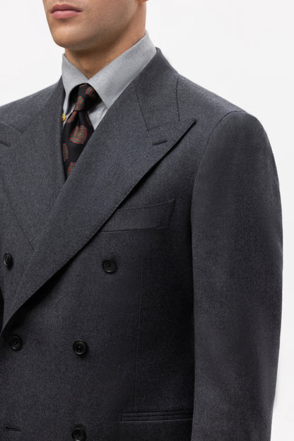 Dark grey double-breasted Reda flannel jacket