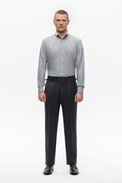 Dark grey Reda flannel trousers