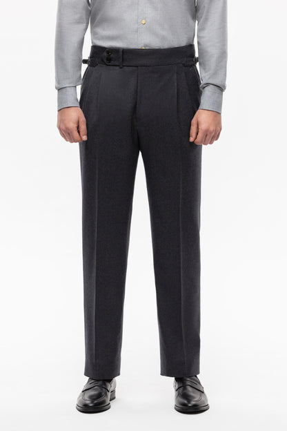 Dark grey Reda flannel trousers