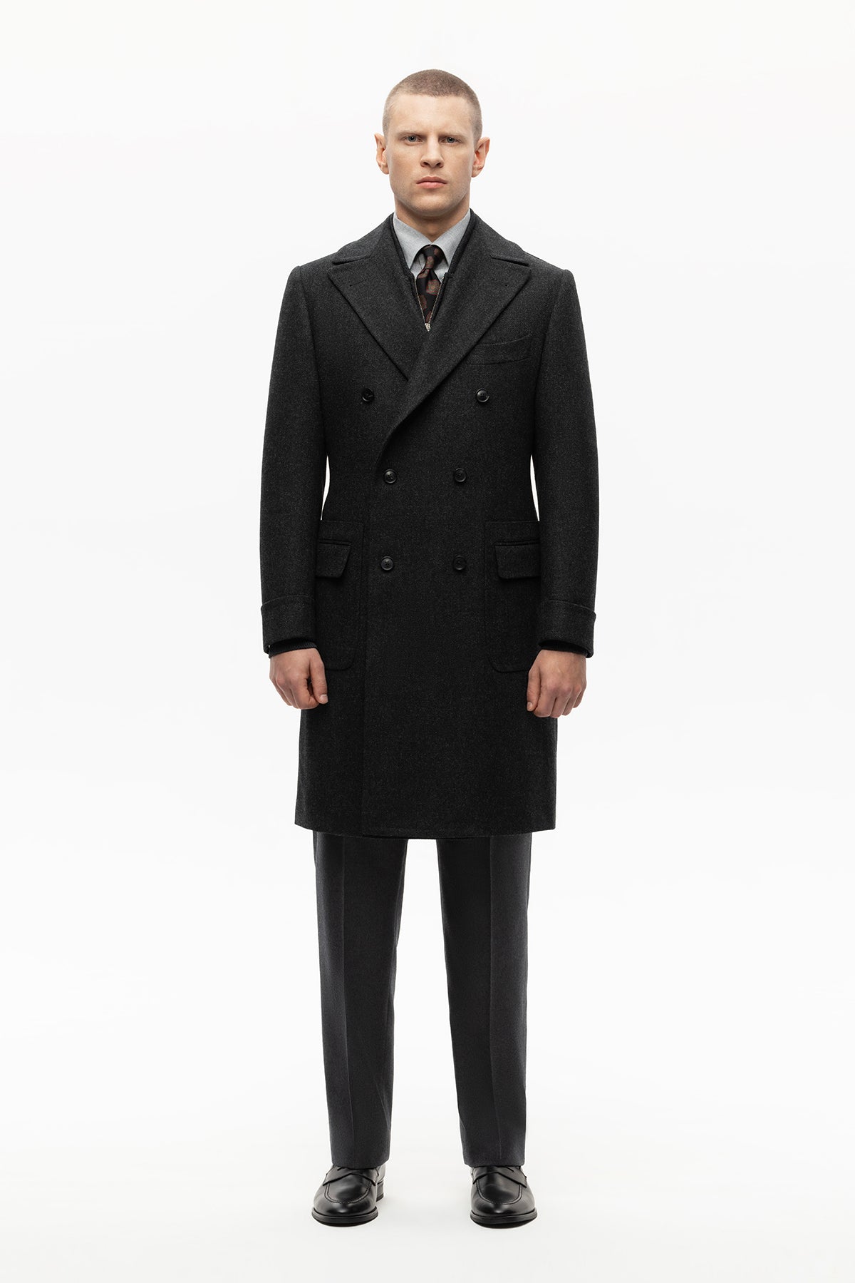 Manteau Ulster gris graphite
