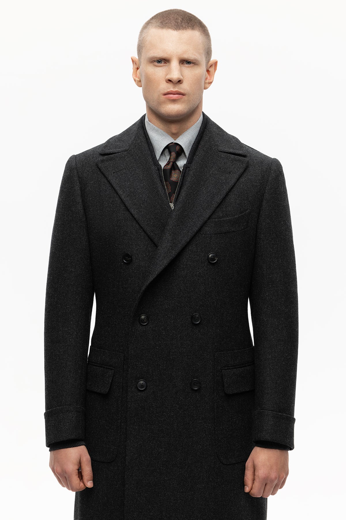 Manteau Ulster gris graphite