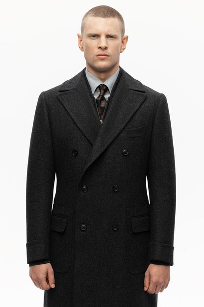 Manteau Ulster gris graphite