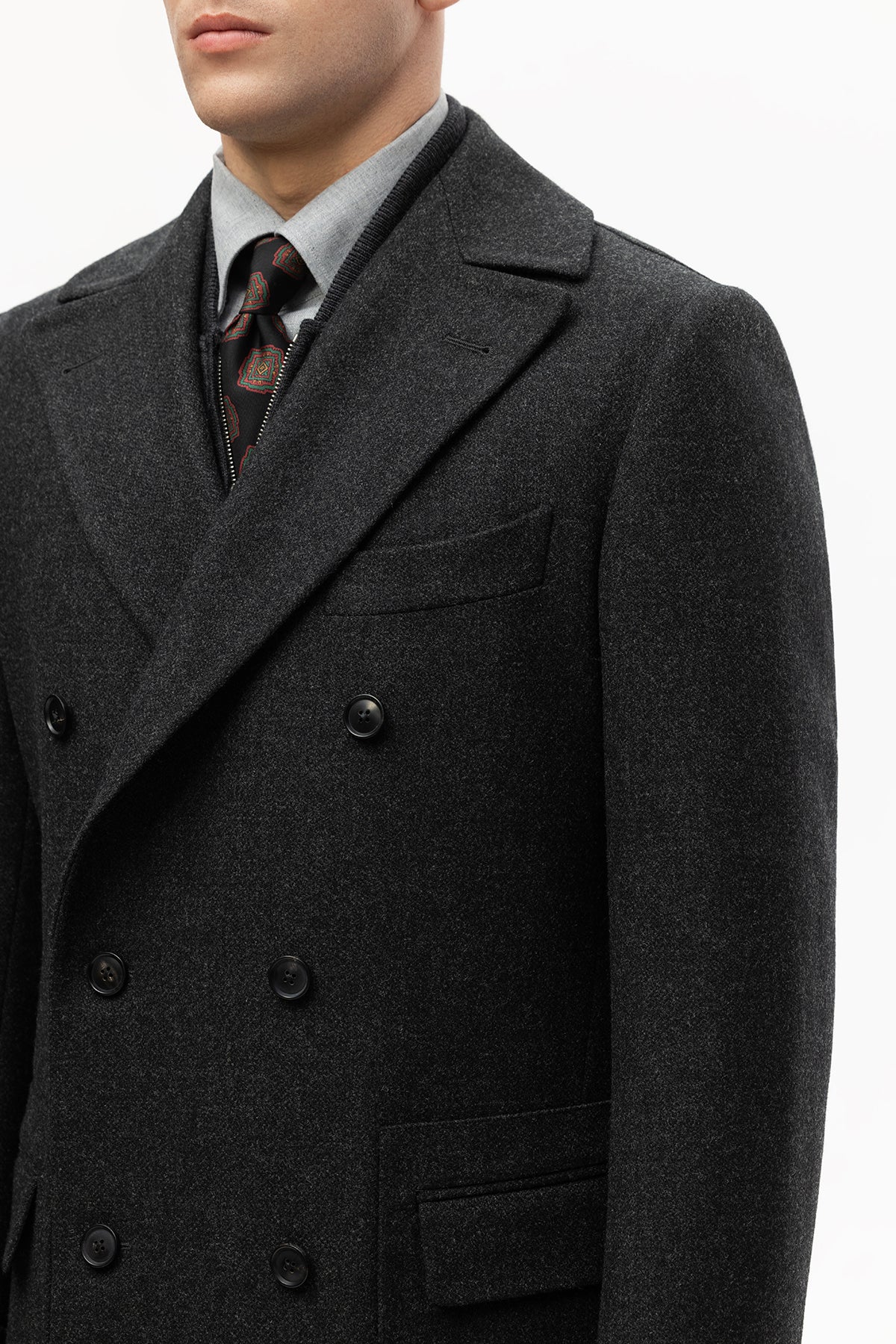 Manteau Ulster gris graphite