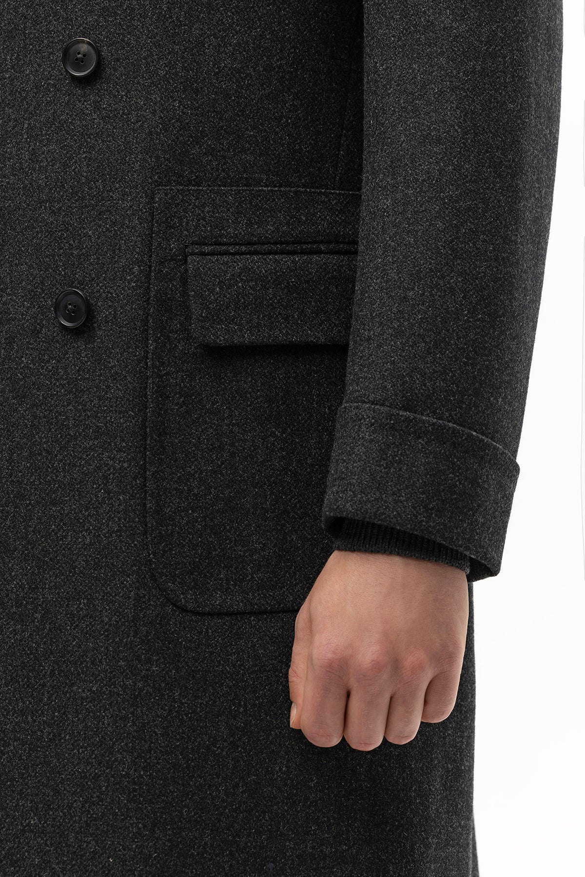 Manteau Ulster gris graphite