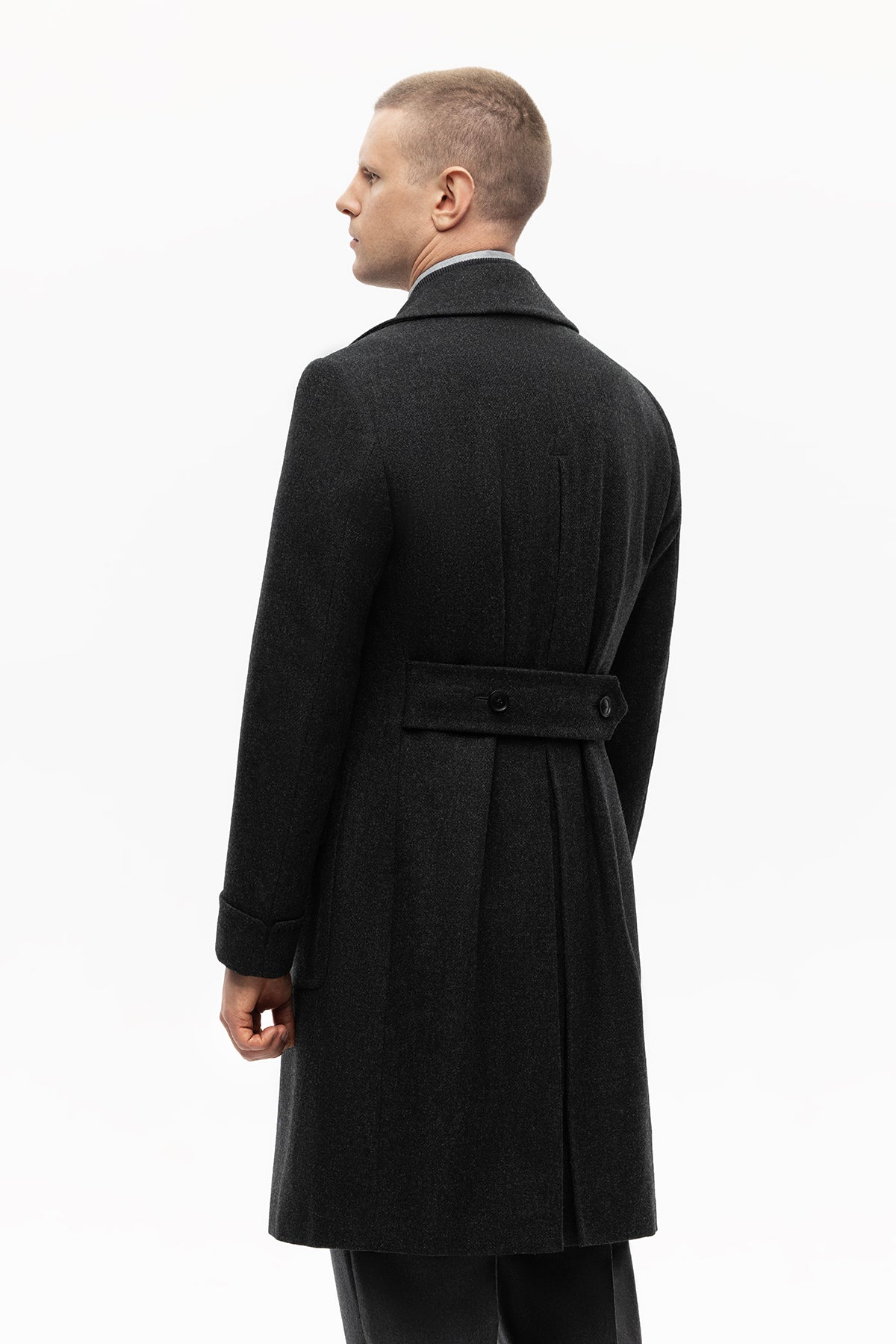 Manteau Ulster gris graphite