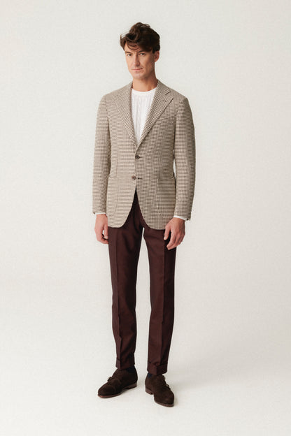 Pantalon en flanelle cramoisie