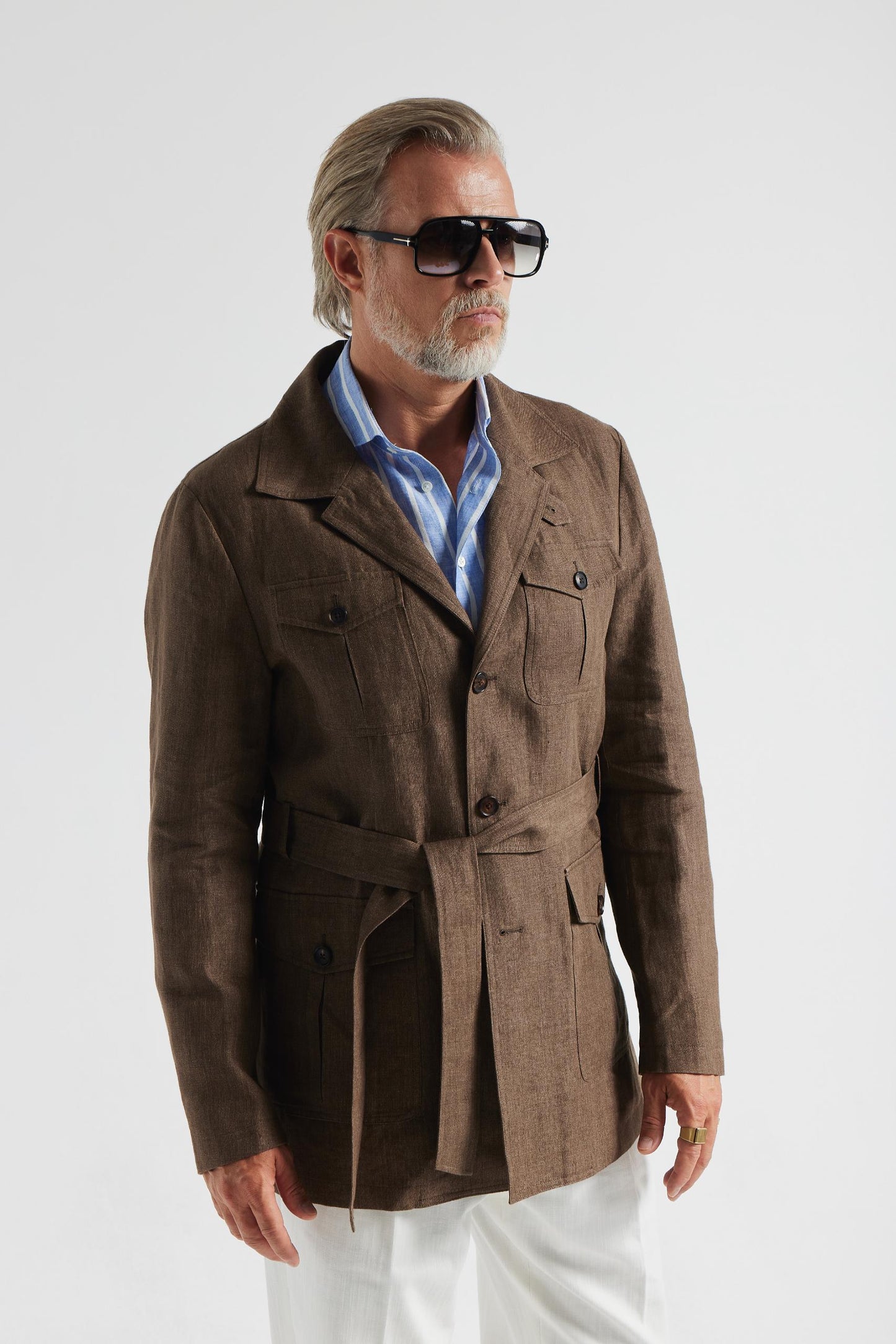 Veste safari marron