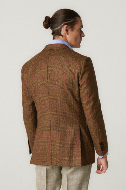 Veste à carreaux Fartown couleur rouille