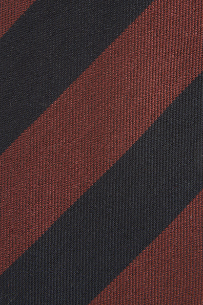 Granatowo-bordowy jedwabny krawat regimental