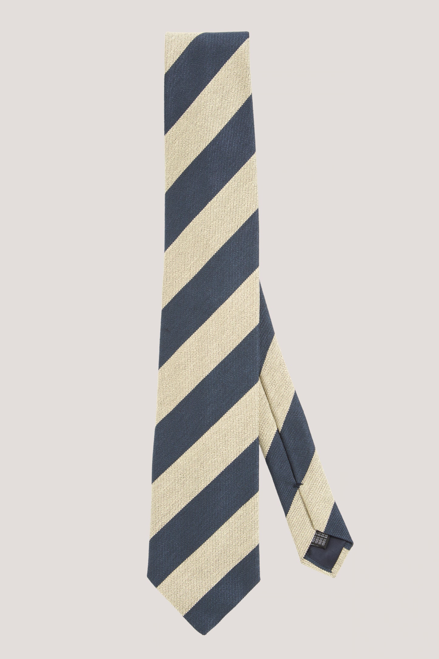 Granatowo-jasnoszary jedwabny krawat regimental