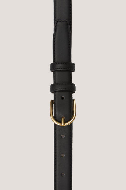 Black leather 'ruler' strap