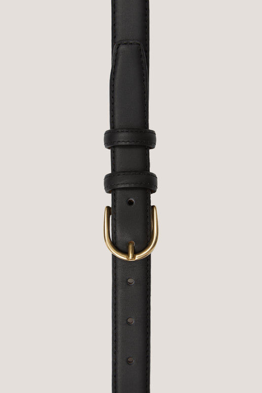 Black leather 'ruler' strap