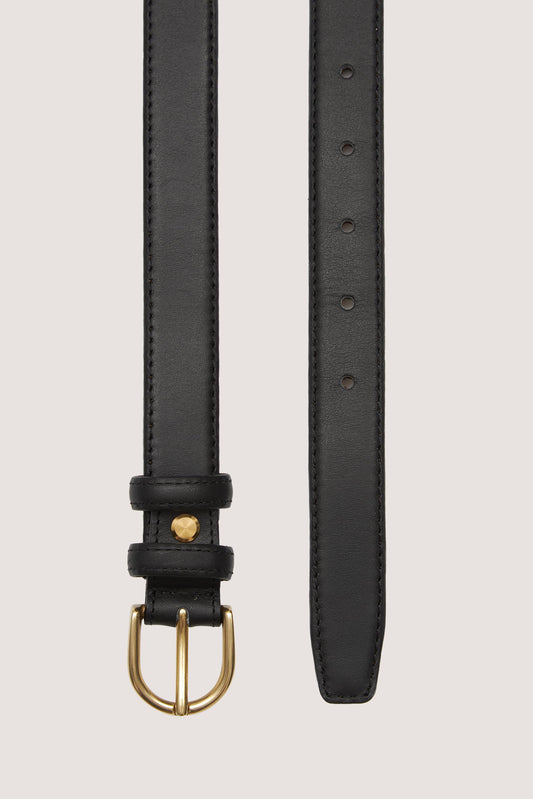 Black leather 'ruler' strap