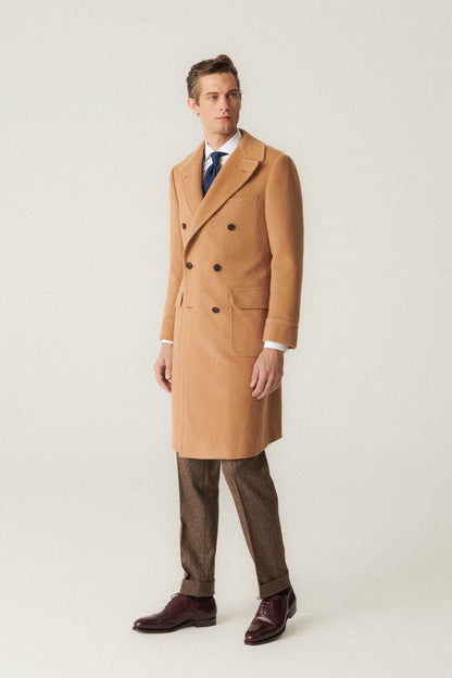 Manteau polo en laine de chameau