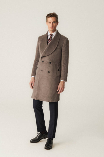 Manteau châle gris Lamy