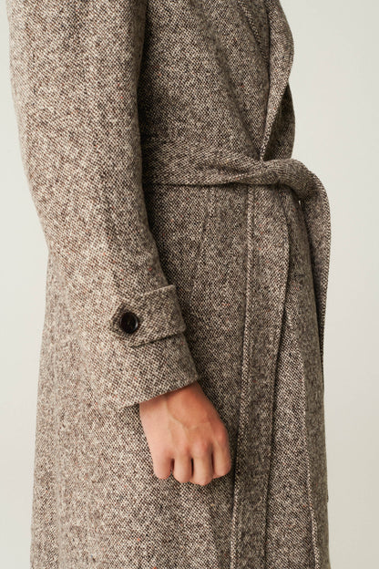 Manteau en laine beige « Sel et Poivre »