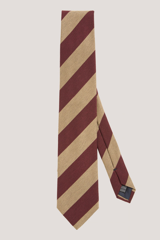 Czerwono-złoty jedwabny krawat regimental