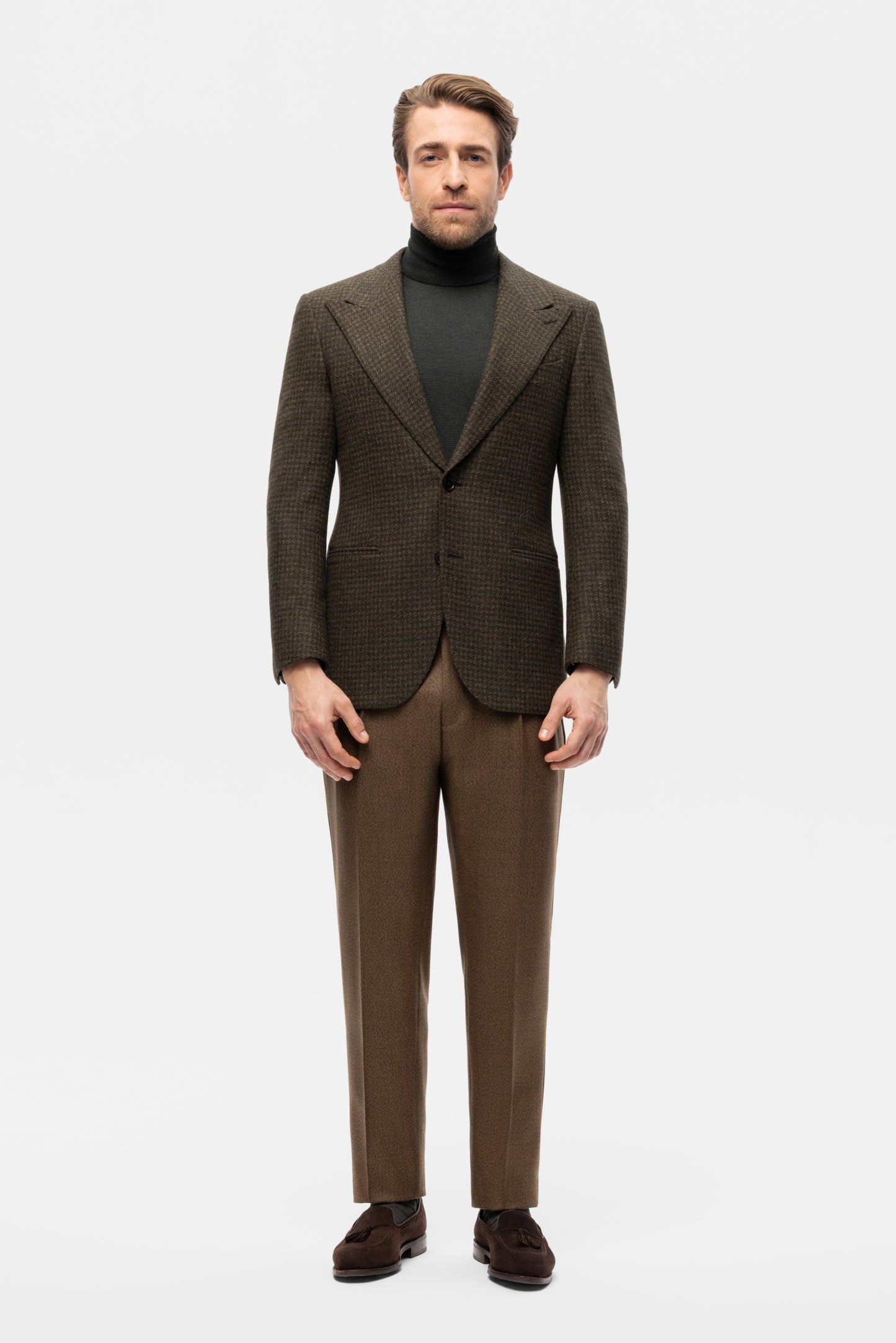 Burgundy-blue PoW checkered jacket