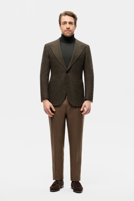 Burgundy-blue PoW checkered jacket