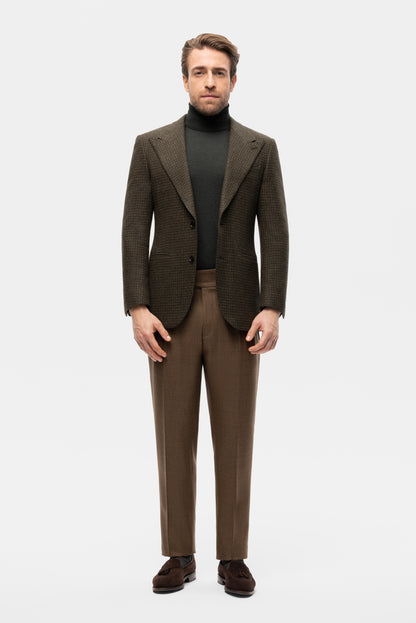 Burgundy-blue PoW checkered jacket