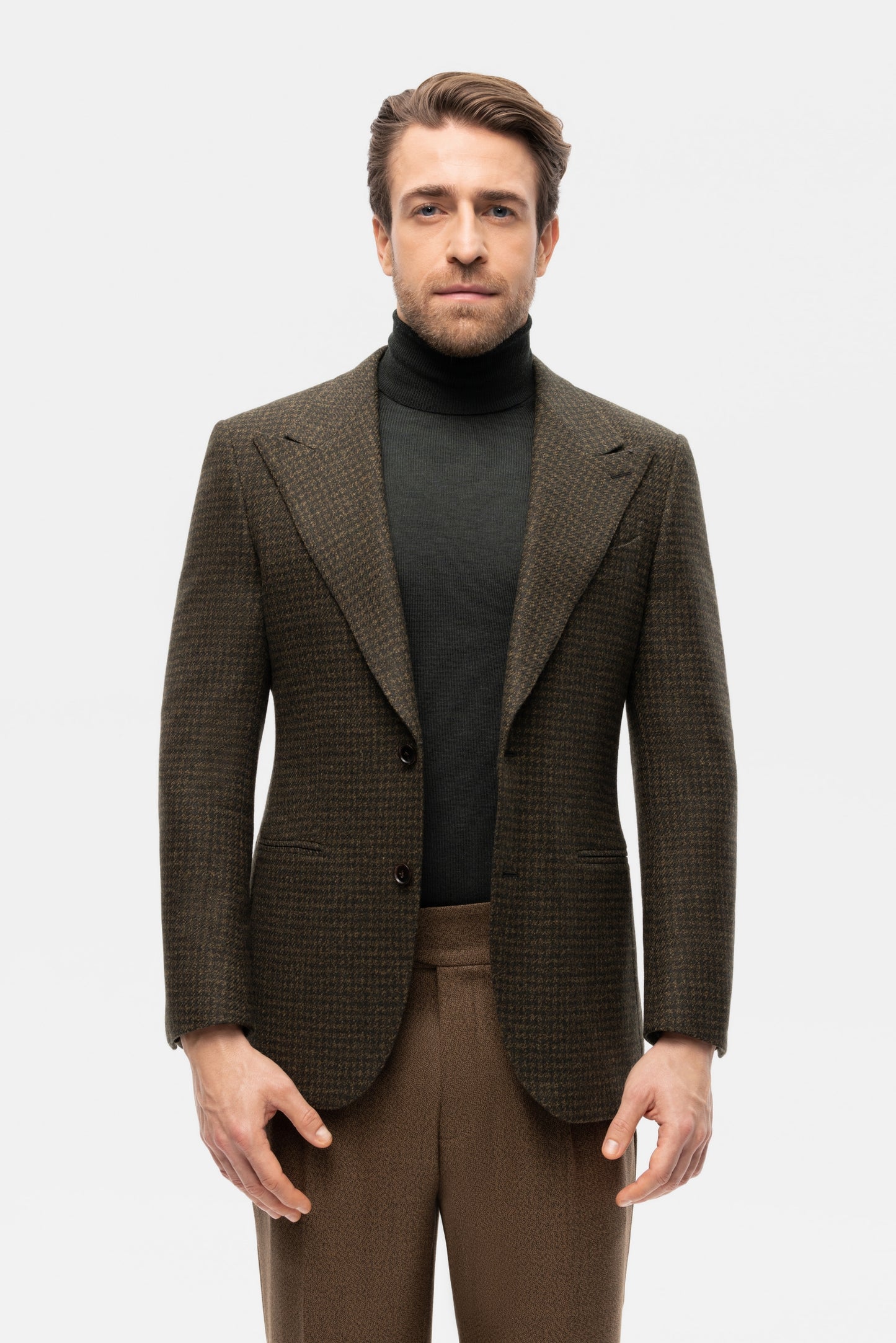 Burgundy-blue PoW checkered jacket