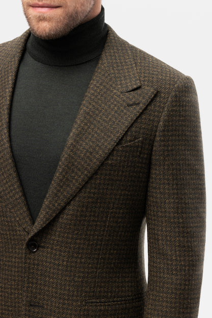 Burgundy-blue PoW checkered jacket