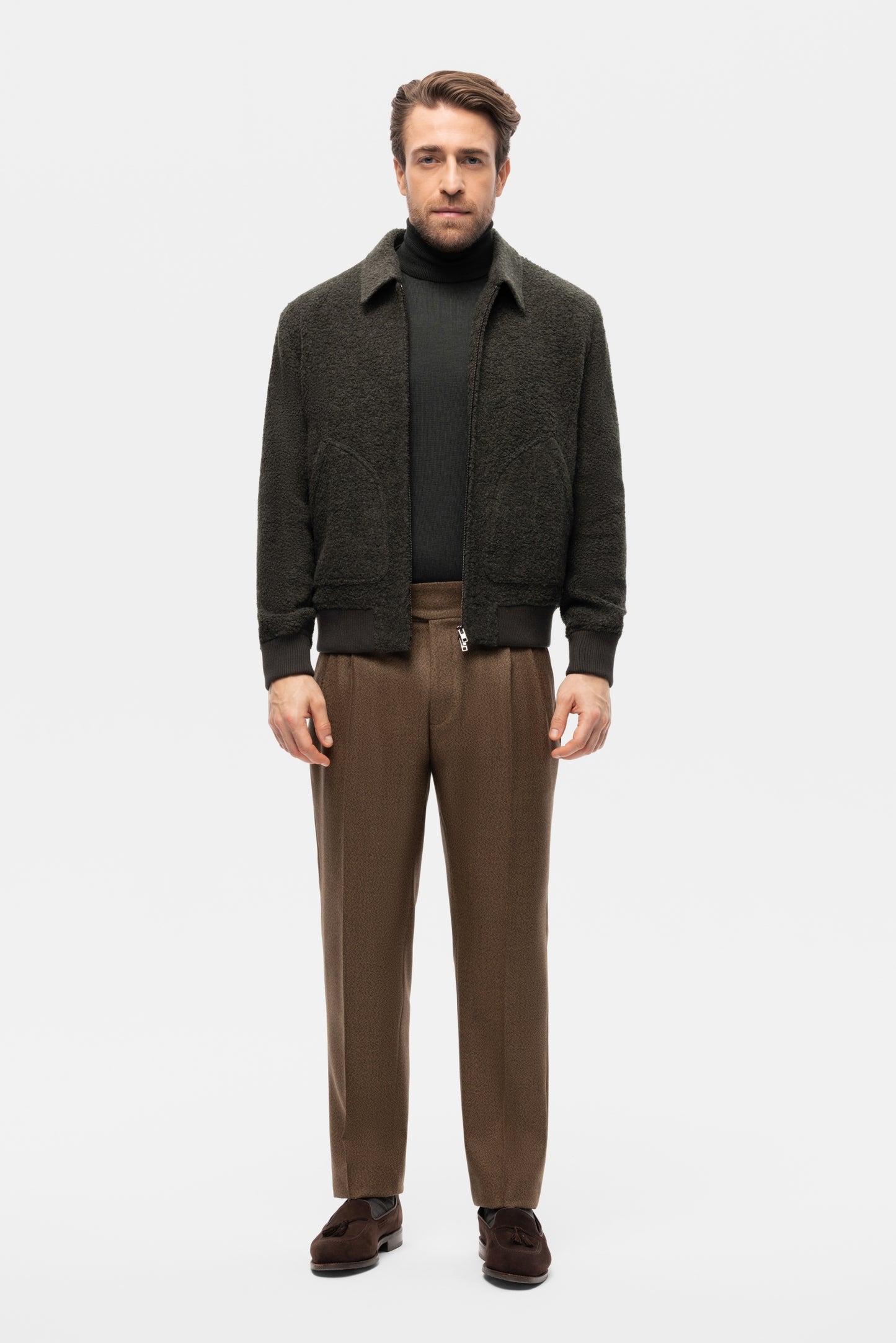 Green Teddy Bear bomber jacket