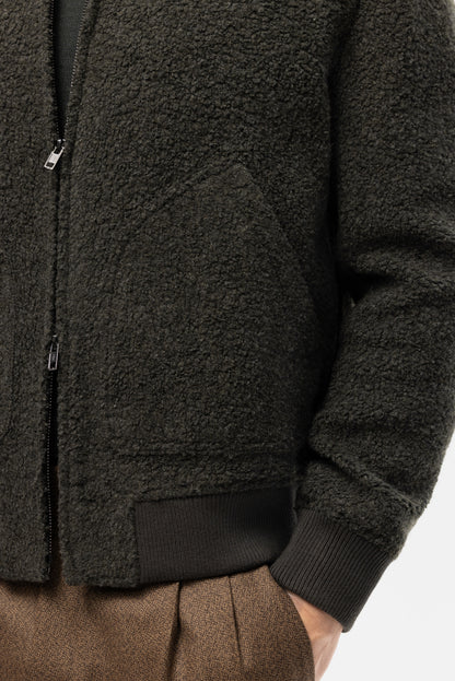 Green Teddy Bear bomber jacket