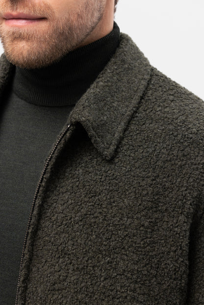 Green Teddy Bear bomber jacket