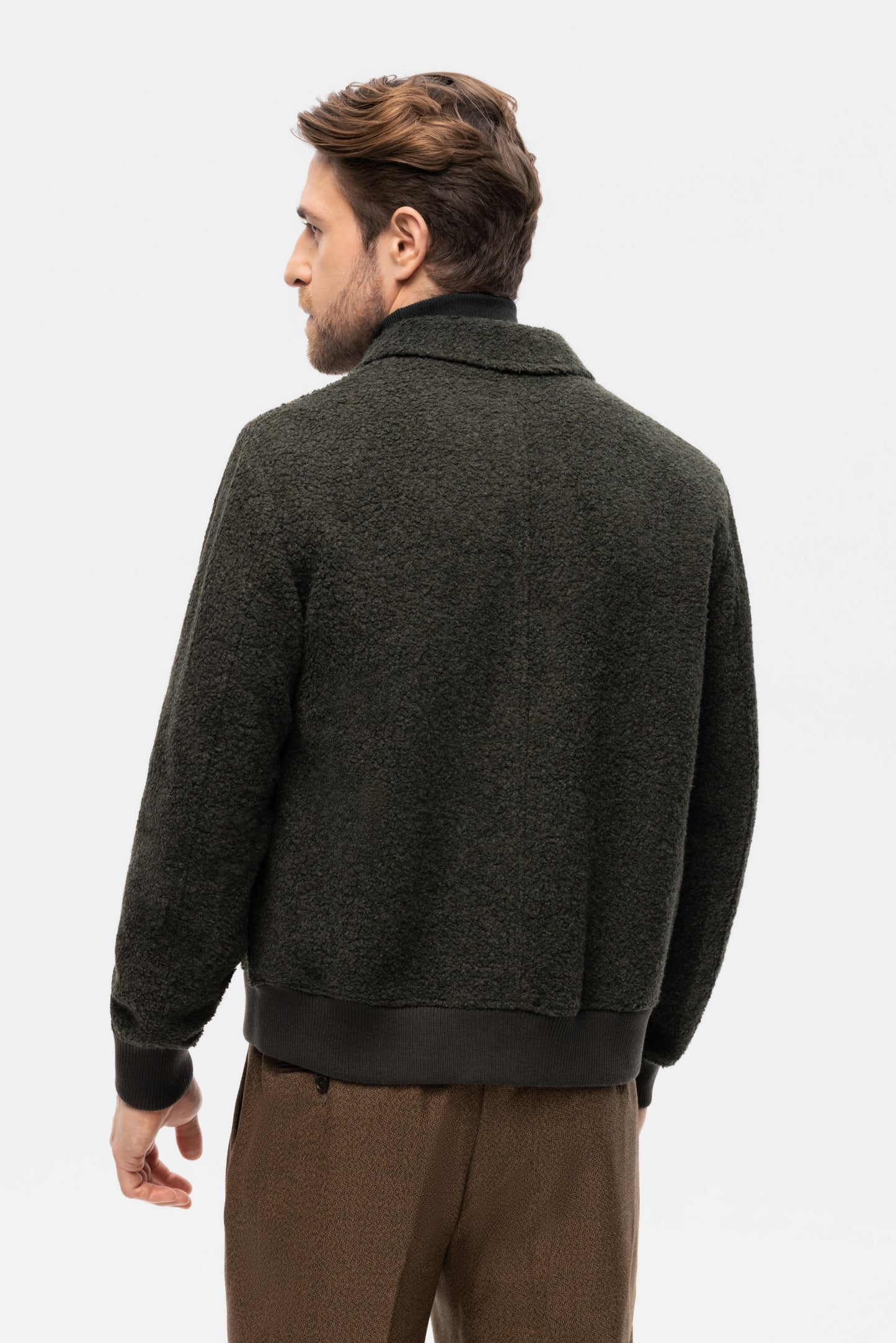 Green Teddy Bear bomber jacket