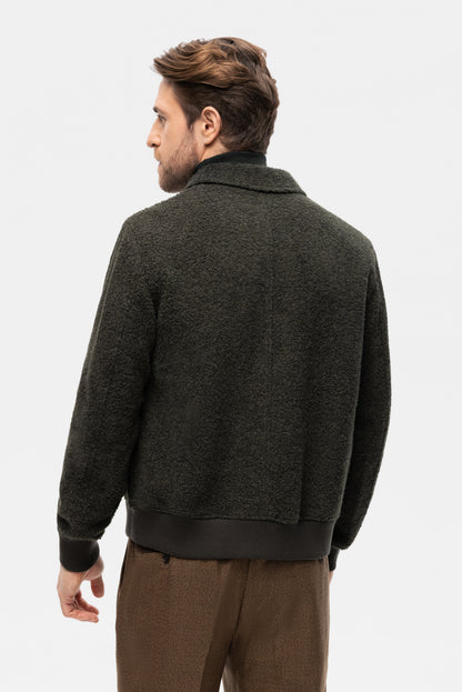 Green Teddy Bear bomber jacket