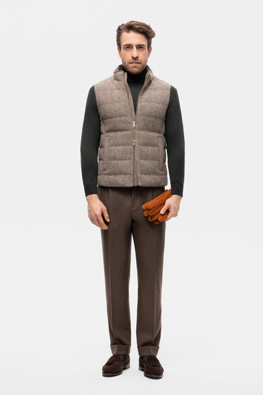 Light brown padded vest