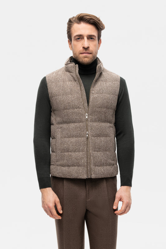 Light brown padded vest