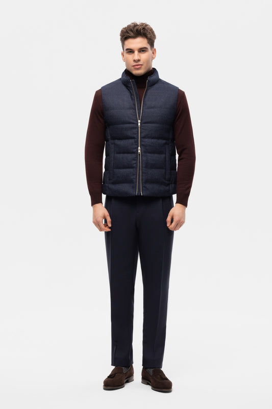 Navy blue padded vest