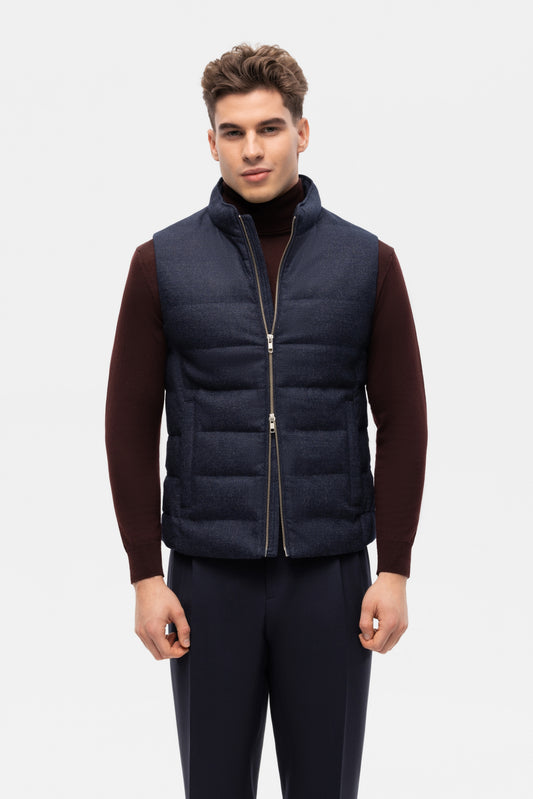 Navy blue padded vest