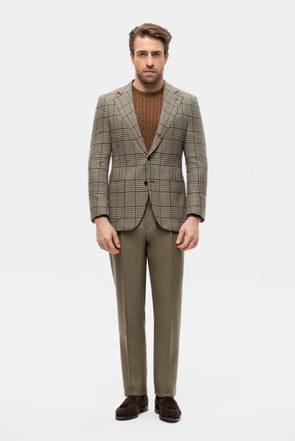 Veste à carreaux beige