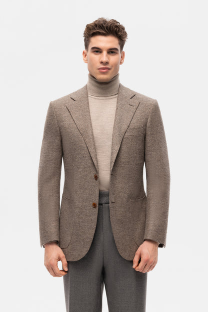 Veste à carreaux beige