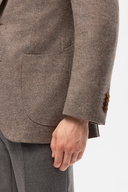 Veste à carreaux beige