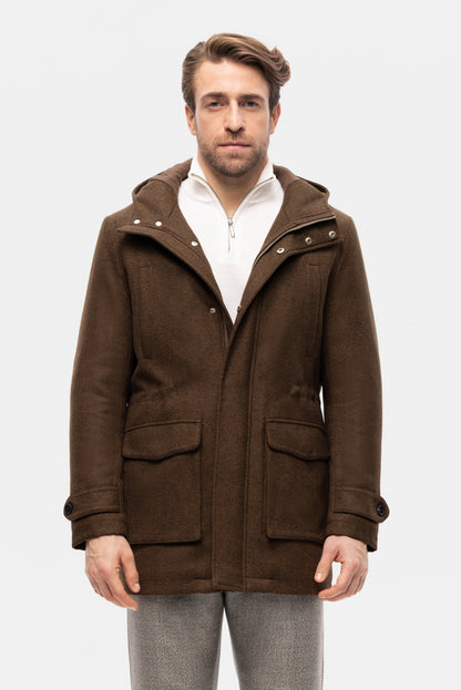 Veste jungle en velours côtelé vert olive