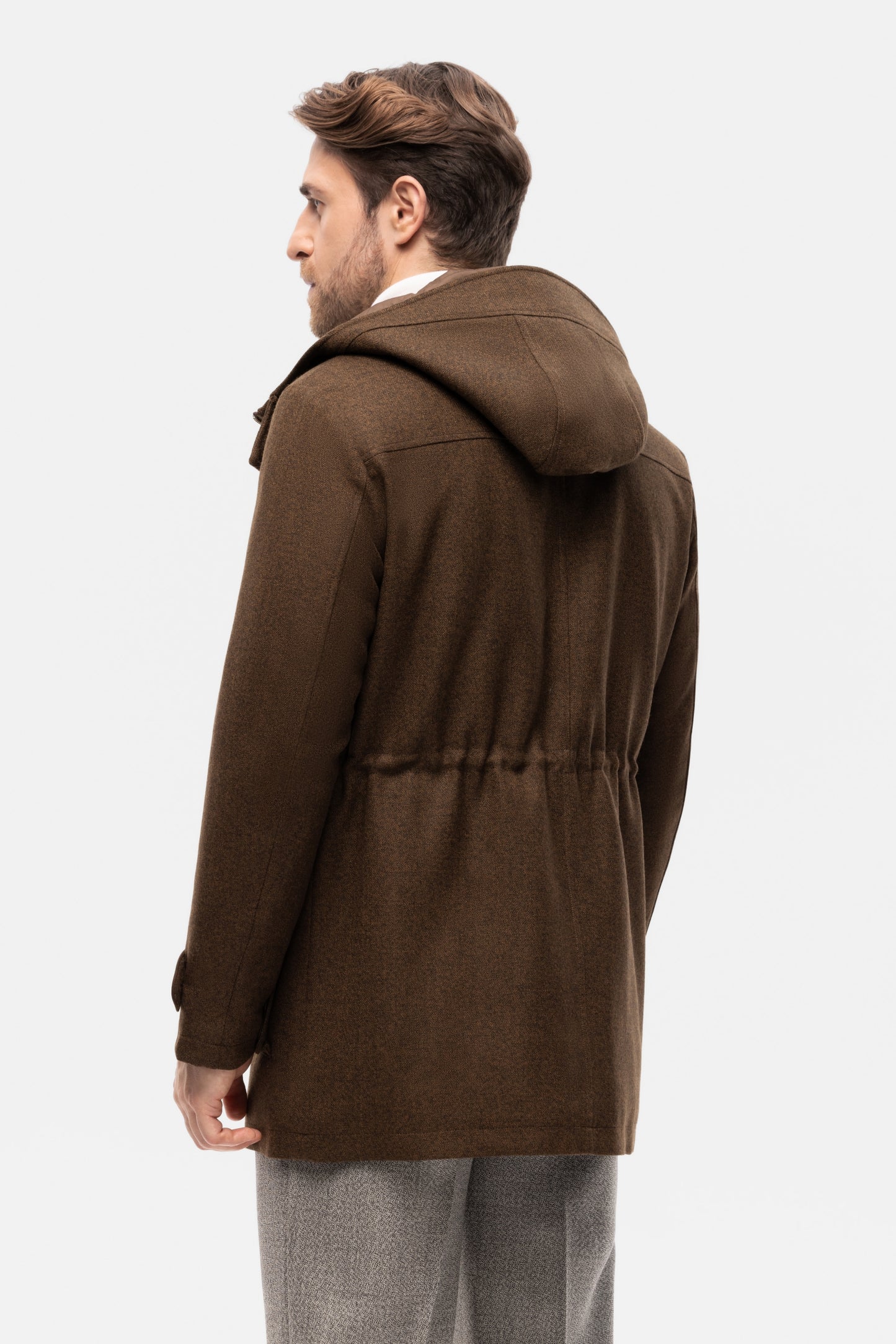 Veste jungle en velours côtelé vert olive