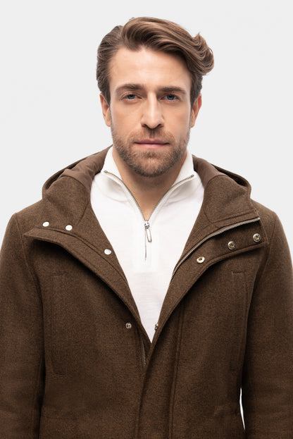 Veste jungle en velours côtelé vert olive