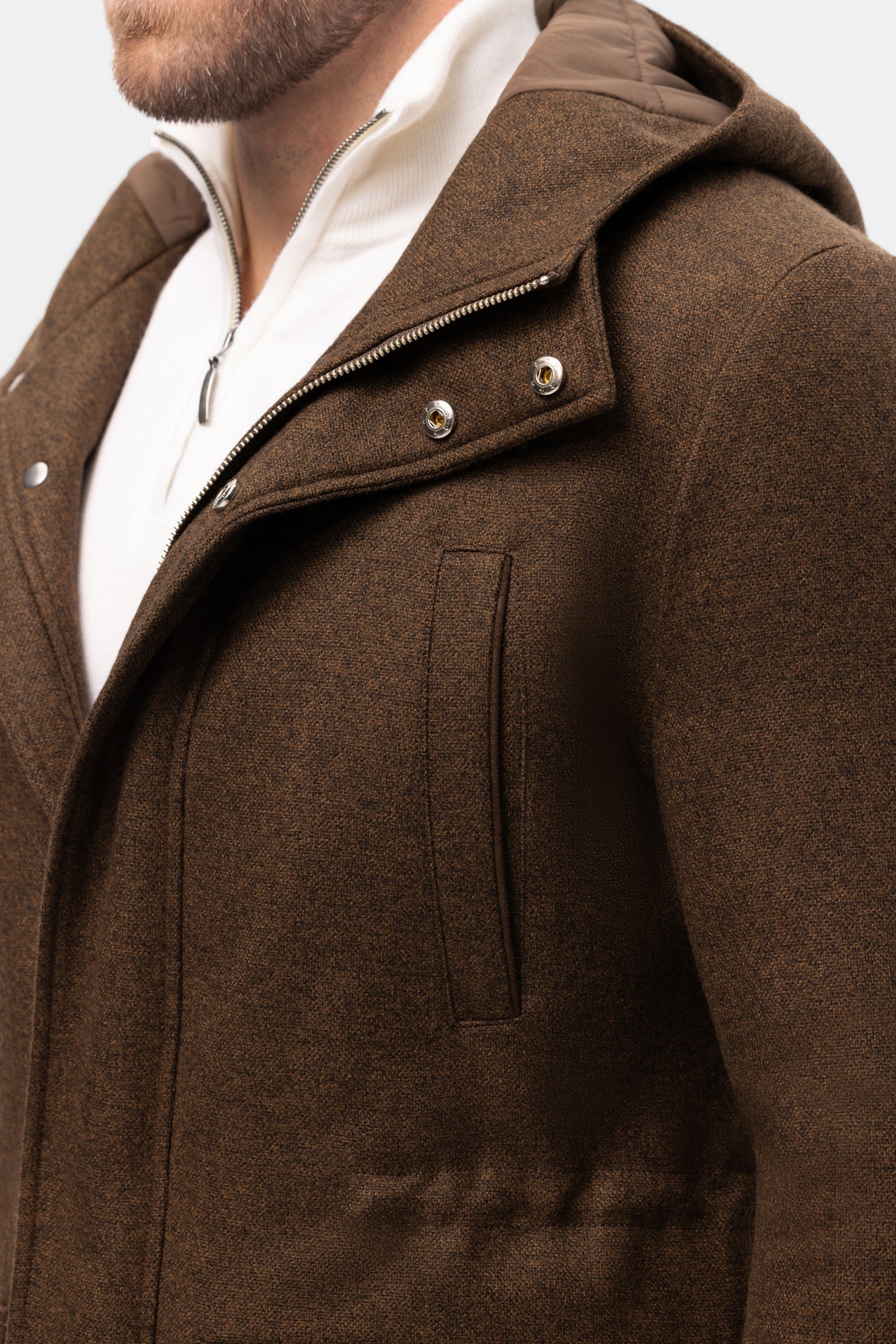 Veste jungle en velours côtelé vert olive