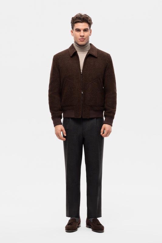 Brown Teddy Bear bomber jacket