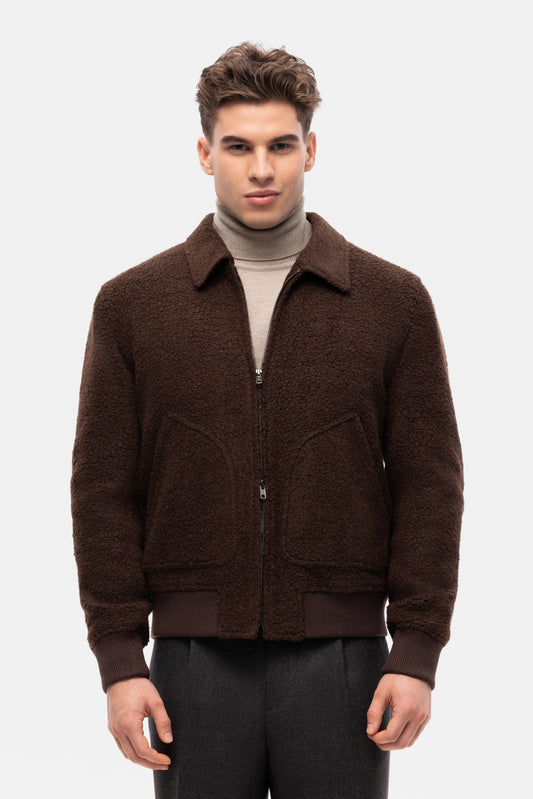 Brown Teddy Bear bomber jacket